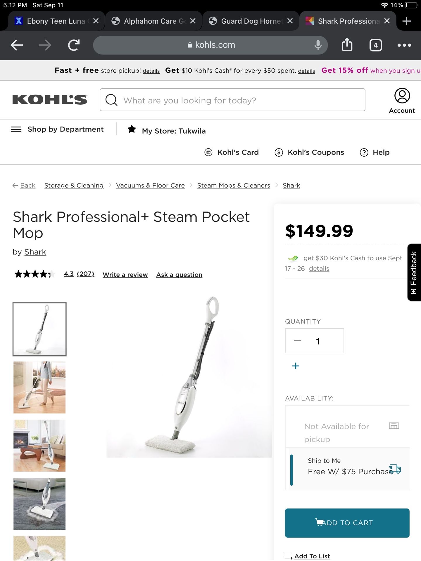 Shark Pro Steam Pocket Mop
