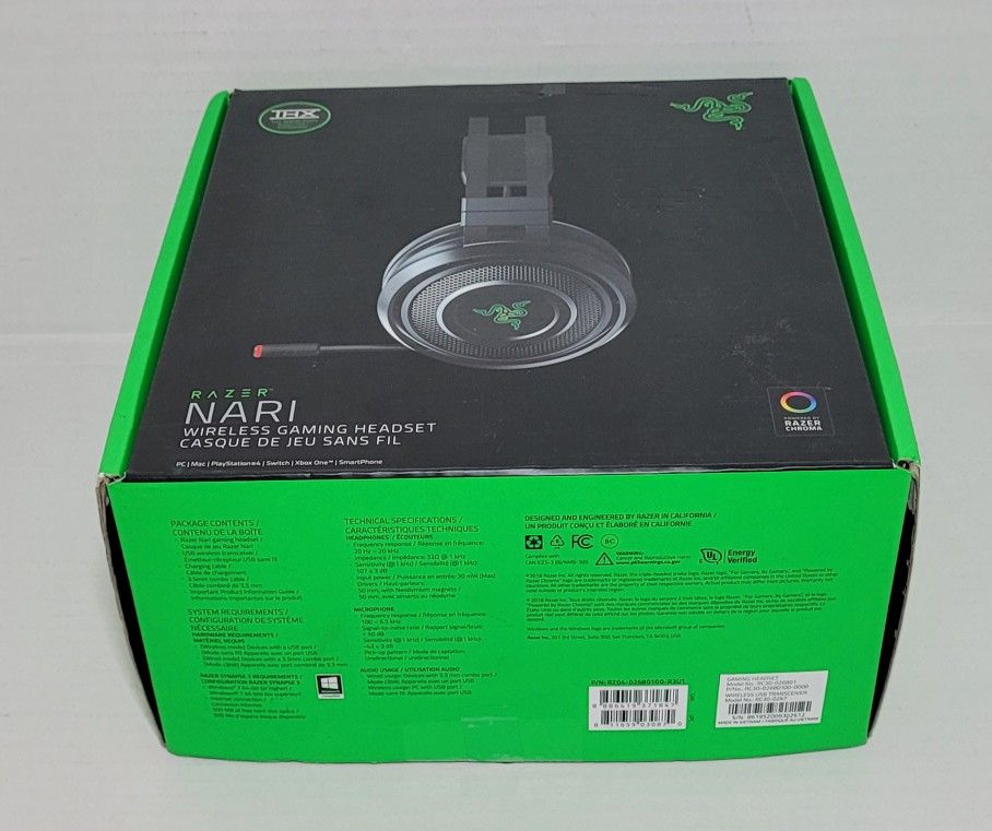 Razer Nari Wireless THX Spatial Audio Gaming Headset for PC PS4