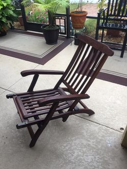 Teak and brass lounge chair Thumbnail