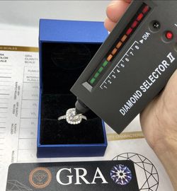 2ct Moissanite Diamond Ring With Certificate  Thumbnail