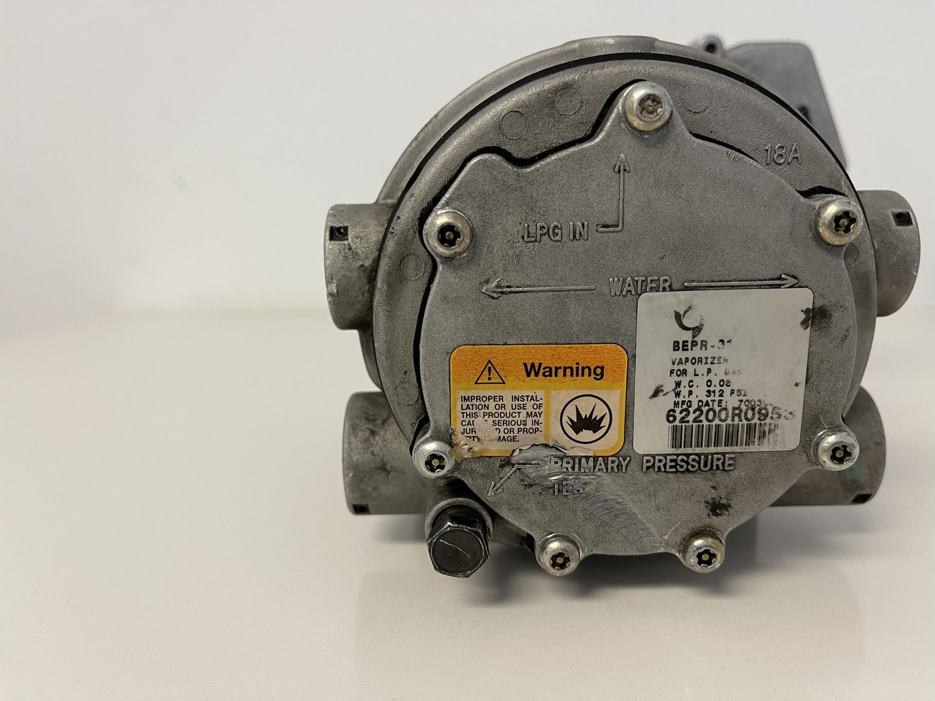 Forklift LPG Regulator (E CONTROLS) Vaporizer EPR-50388-001