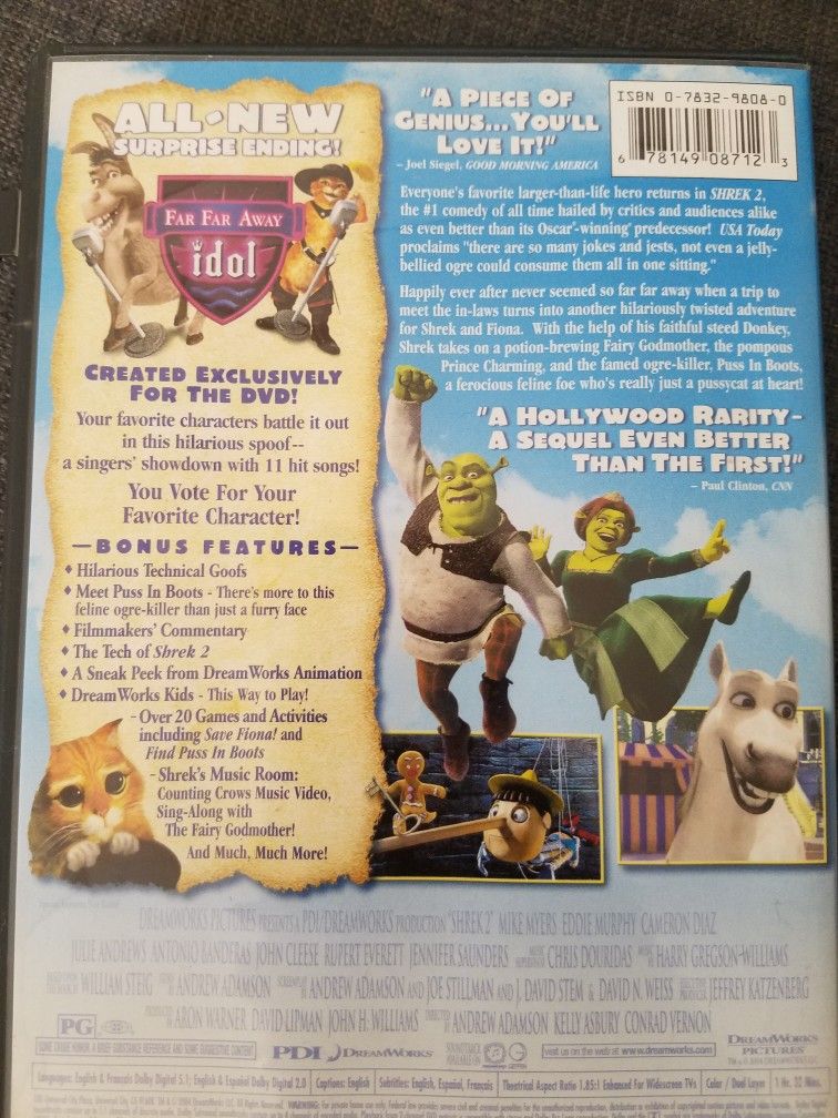 Shrek 2 Dvd