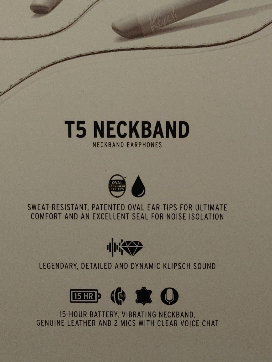 Klipsch T5 Wireless Neckband In-Ear Headphones