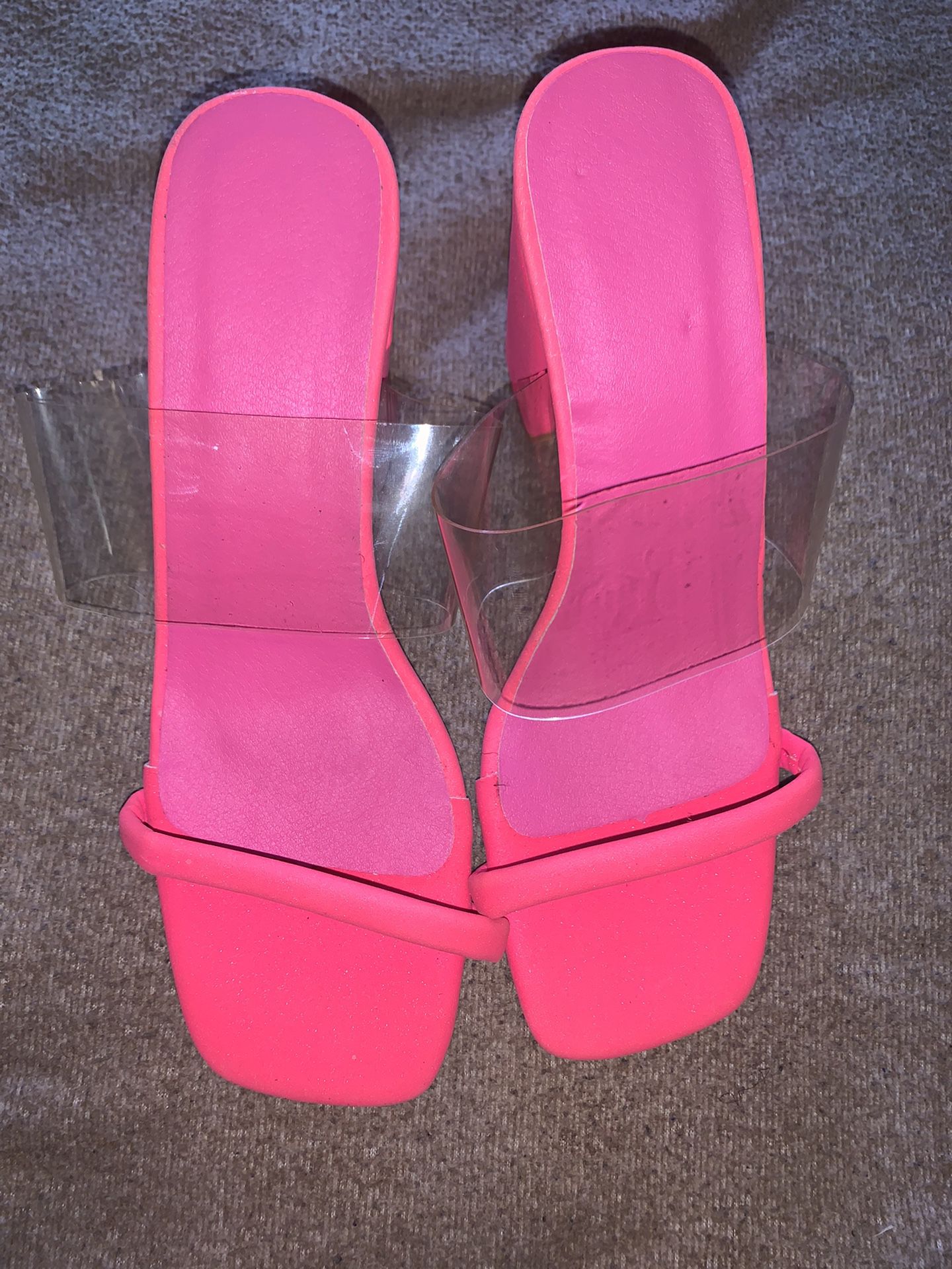 Pink Slide on Heels 