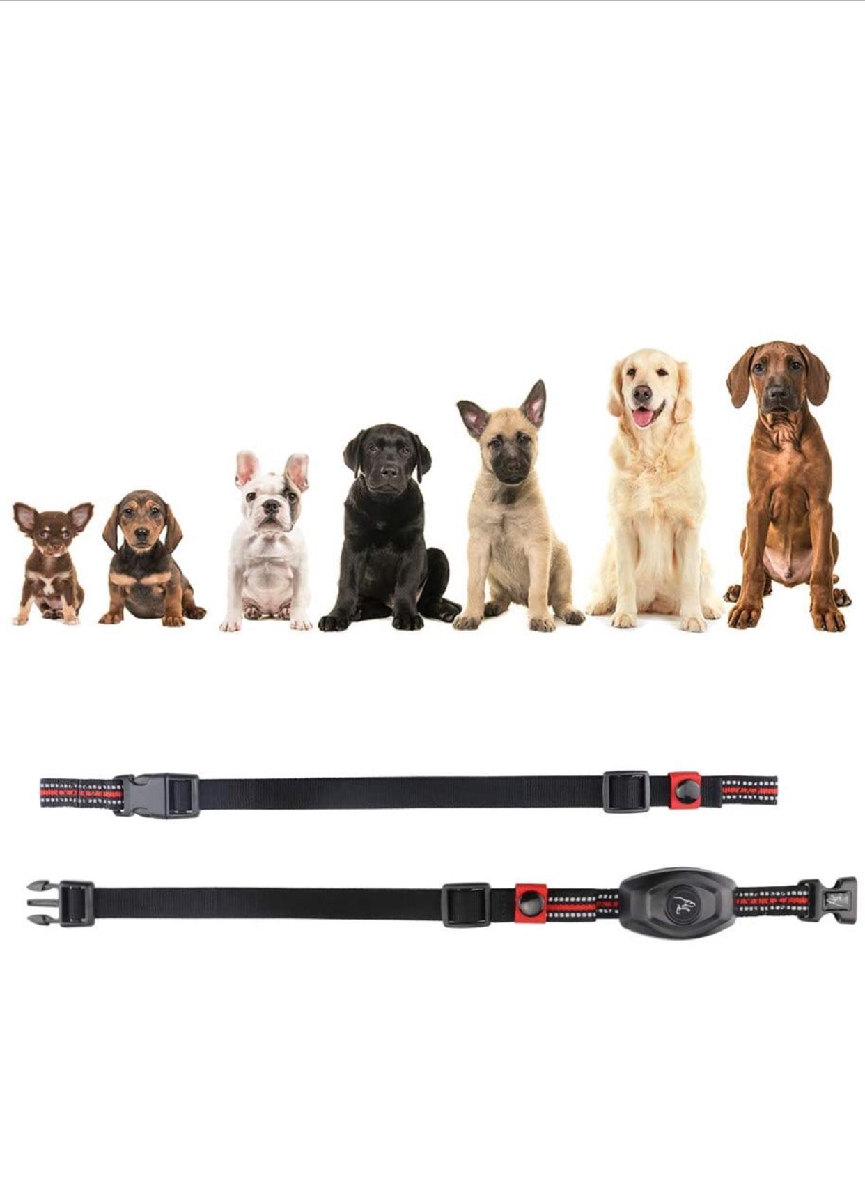 2 in 1 Dog Training Rechargeable Bark Stop Collar Shock Vibration Beep Behavior Correction Waterproof Collar Remote Automatic Anti-Bark 1300ft Range