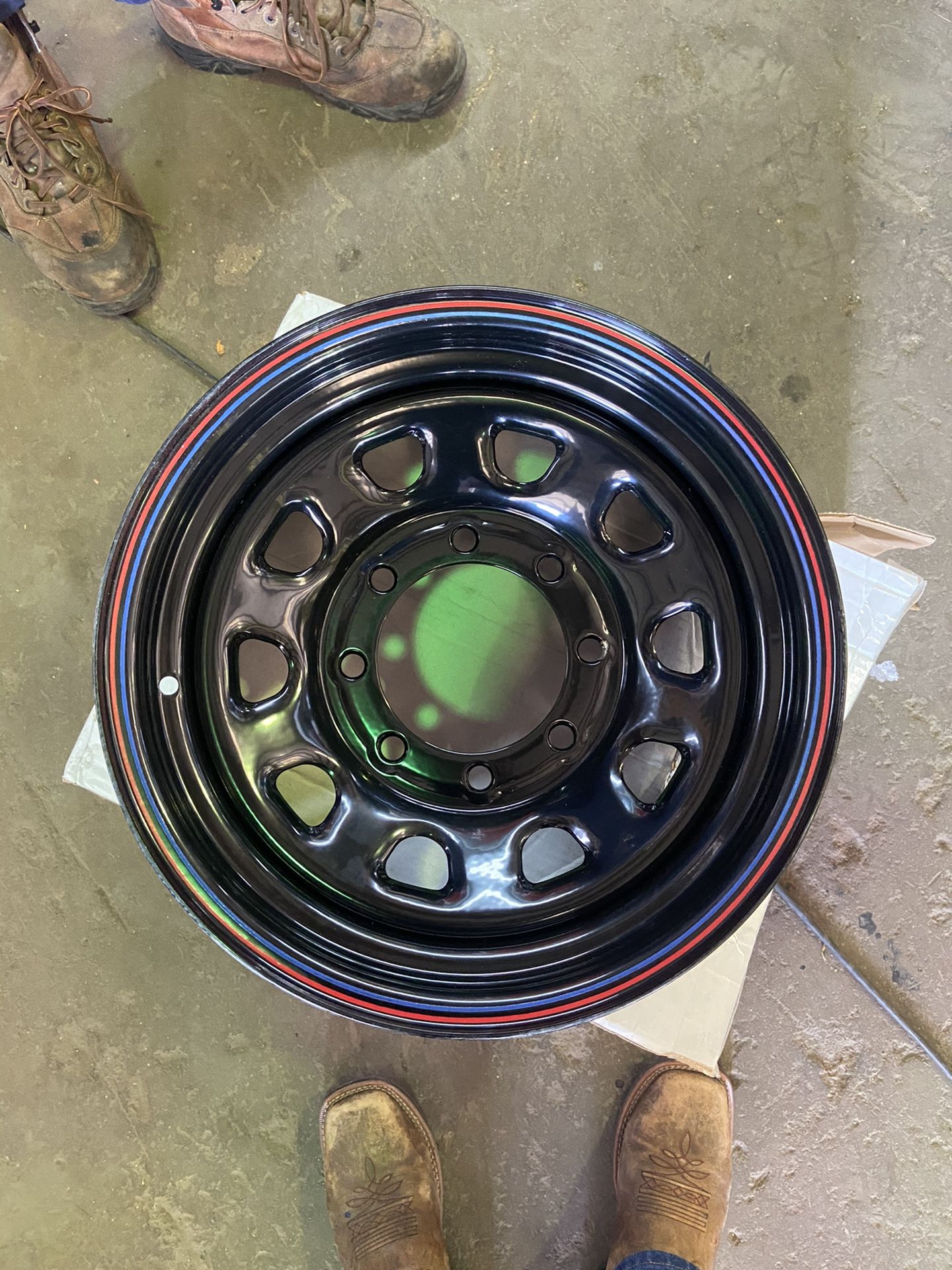 American racing, custom rims, black, 16x8