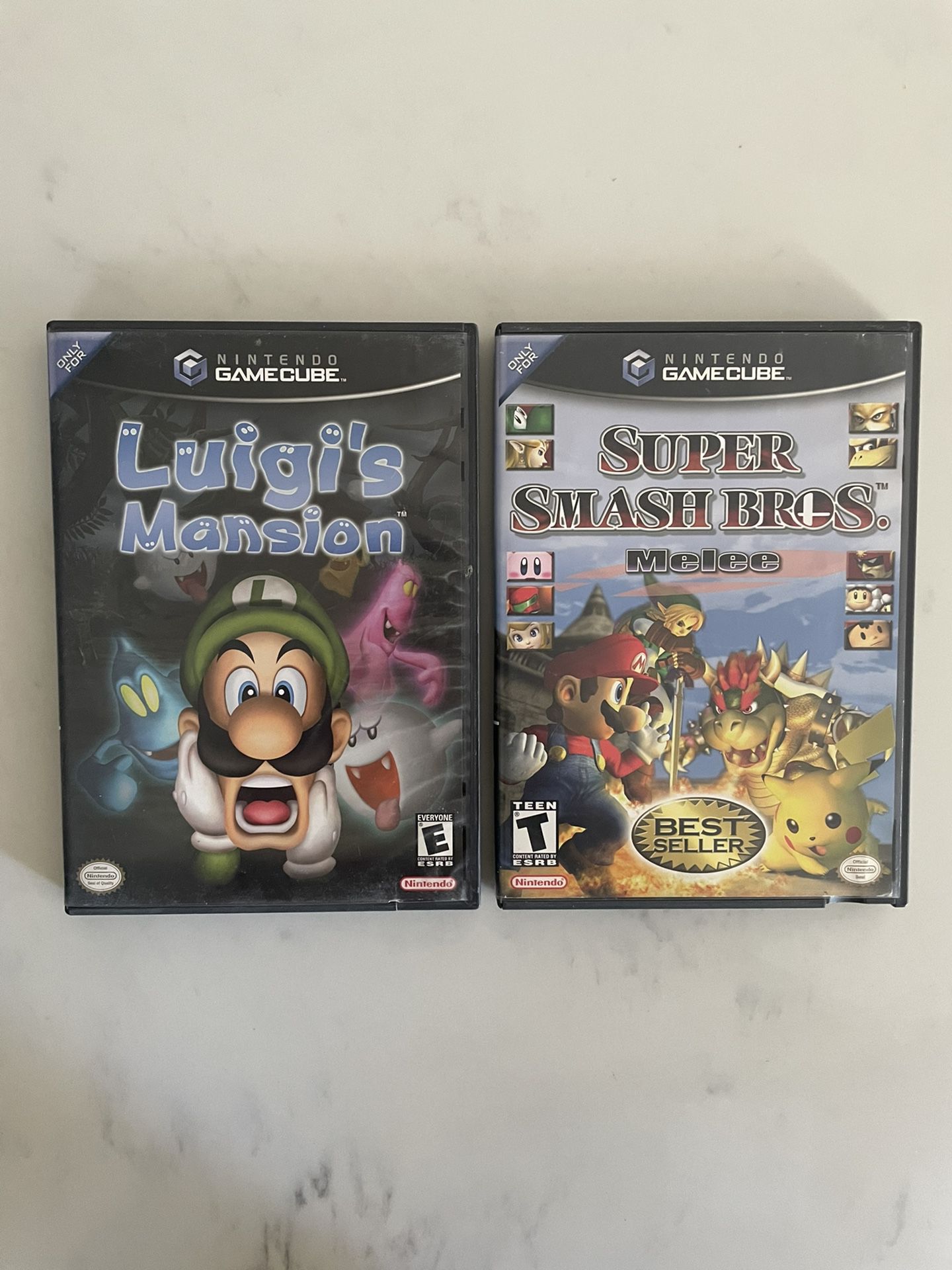 Super Smash Bro & Luigis Mansion Nintendo Gamecube BUNDLE