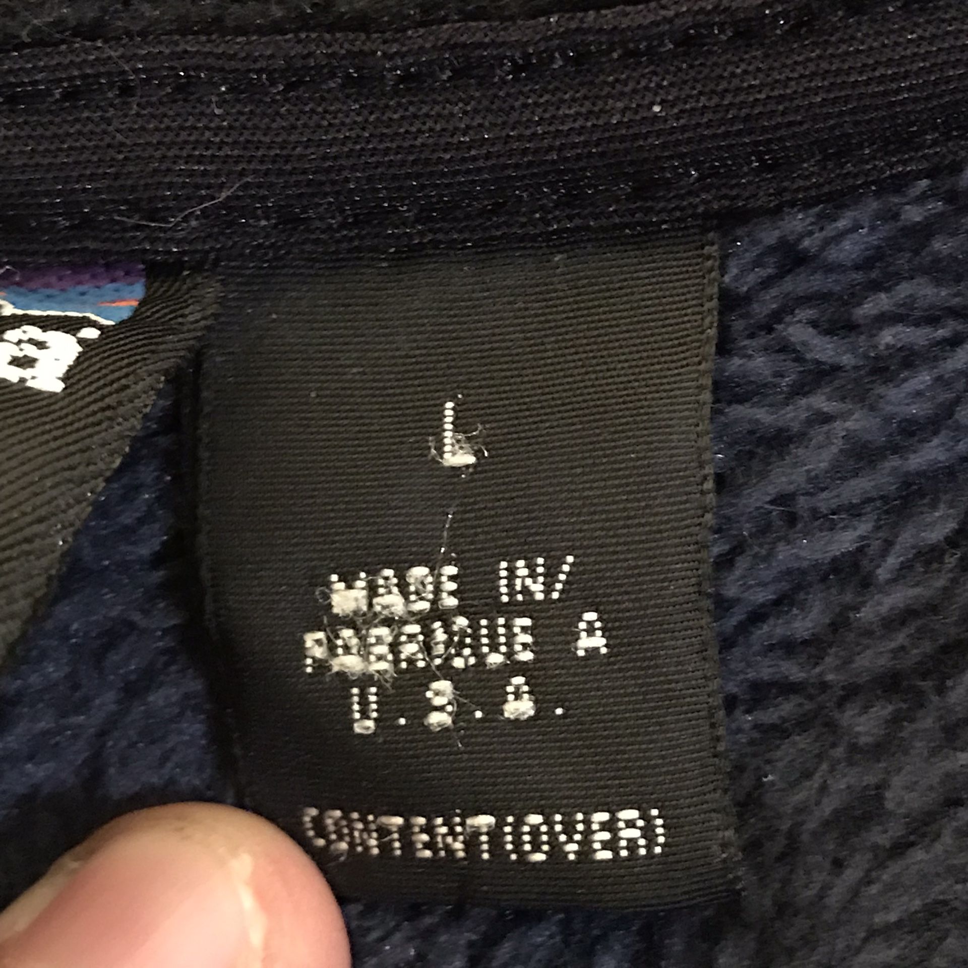 Patagonia Furry Fleece 1/4 Zipped Blue Jacket Sz Large