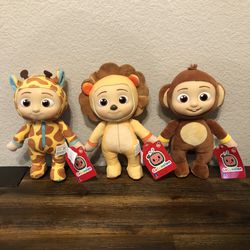 NEW, Cocomelon JJ Monkey 8" Plush Doll Soft Toy  Cocomelon JJ LION Cat 8" Yellow Plush Doll Soft Toy w/ Plastic Face - NEW RTS  Cocomelon Official JJ  Thumbnail