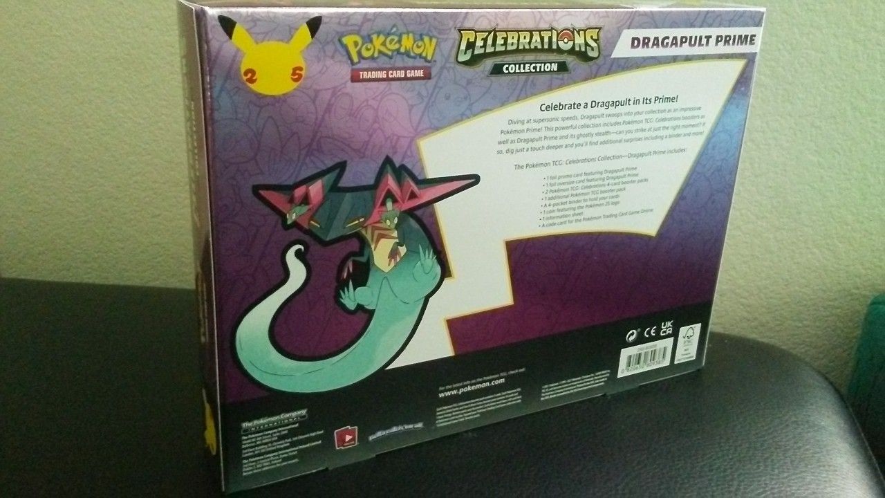 Pokemon TCG DRAGAPULT PRIME CELEBRATIONS Collection Sealed $30