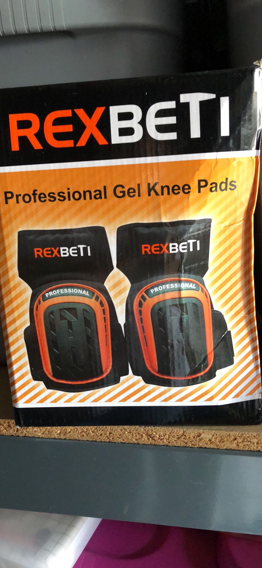 REXBETI Knee Pads for Work, Construction Gel Knee Pads Tools, Heavy Duty Comfortable Anti-slip Foam Knee Pads for Cleaning Flooring and Garden, Strong