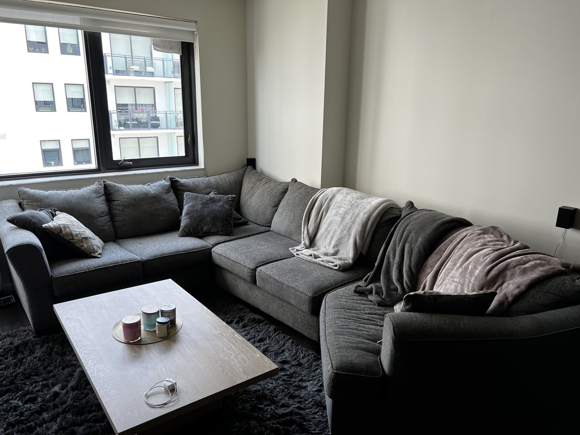 Grey “City Furniture” Sectional Couch 