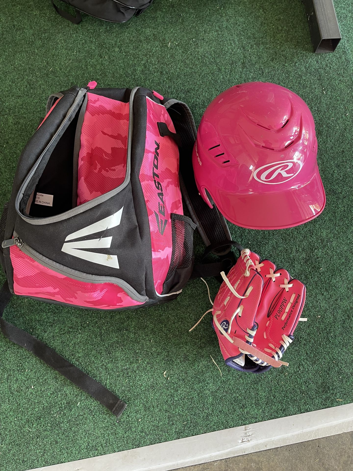 Baseball Backpack Helmet And Glove 