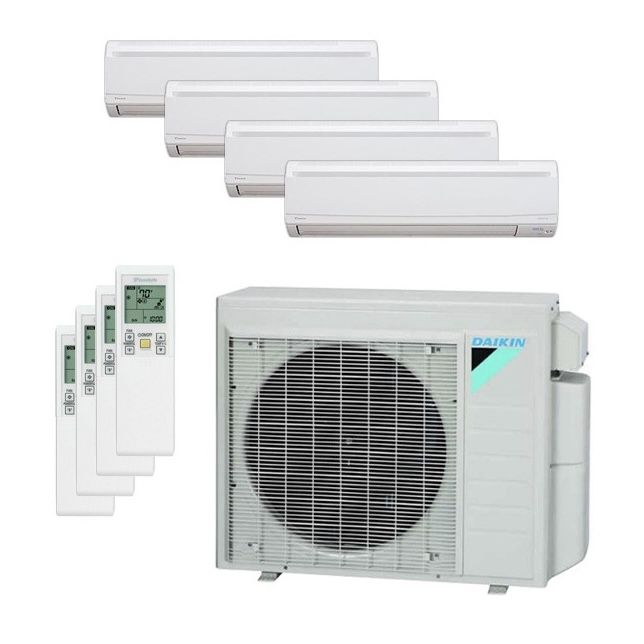 Daikin 48000BTU Multi Quad Zone 4 Ton Mini Split AC 12000BTU Air Handlers