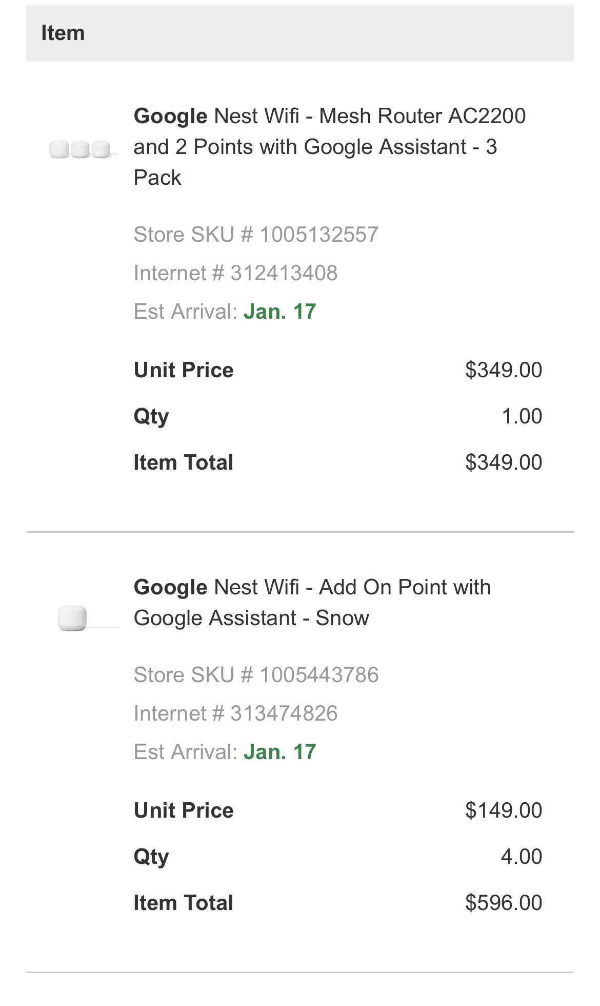 Google WIFI 1 Router & 6 Wifi Points