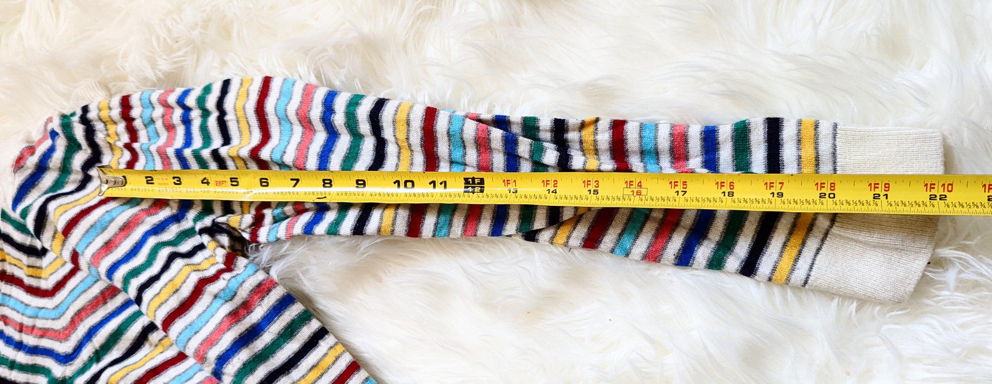 Talbots Women's Striped Long Sleeve Sweater. Cardigan 70% Nylon. Size  L