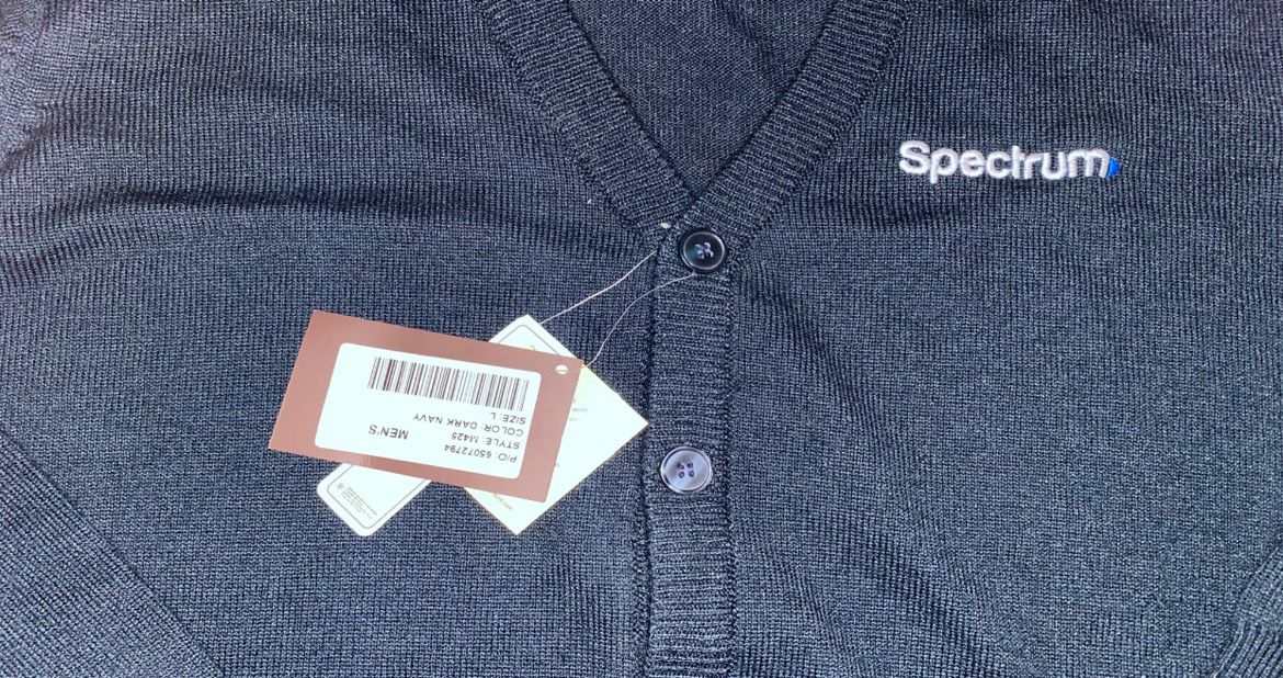 Brand New Navy Spectrum Cardigan Mens Size L
