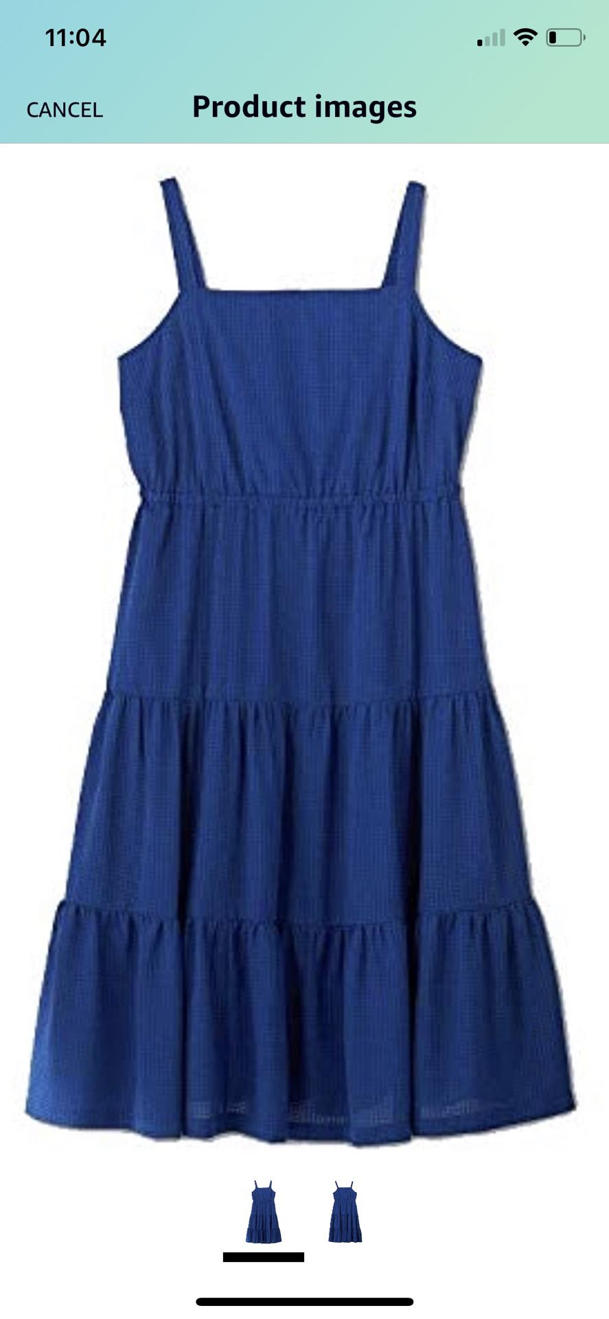 Ava & Viv Women's Plus Size Sleeveless Tiered Sundress - Blue