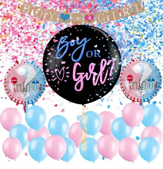 Gender Reveal Party Decorations Kit