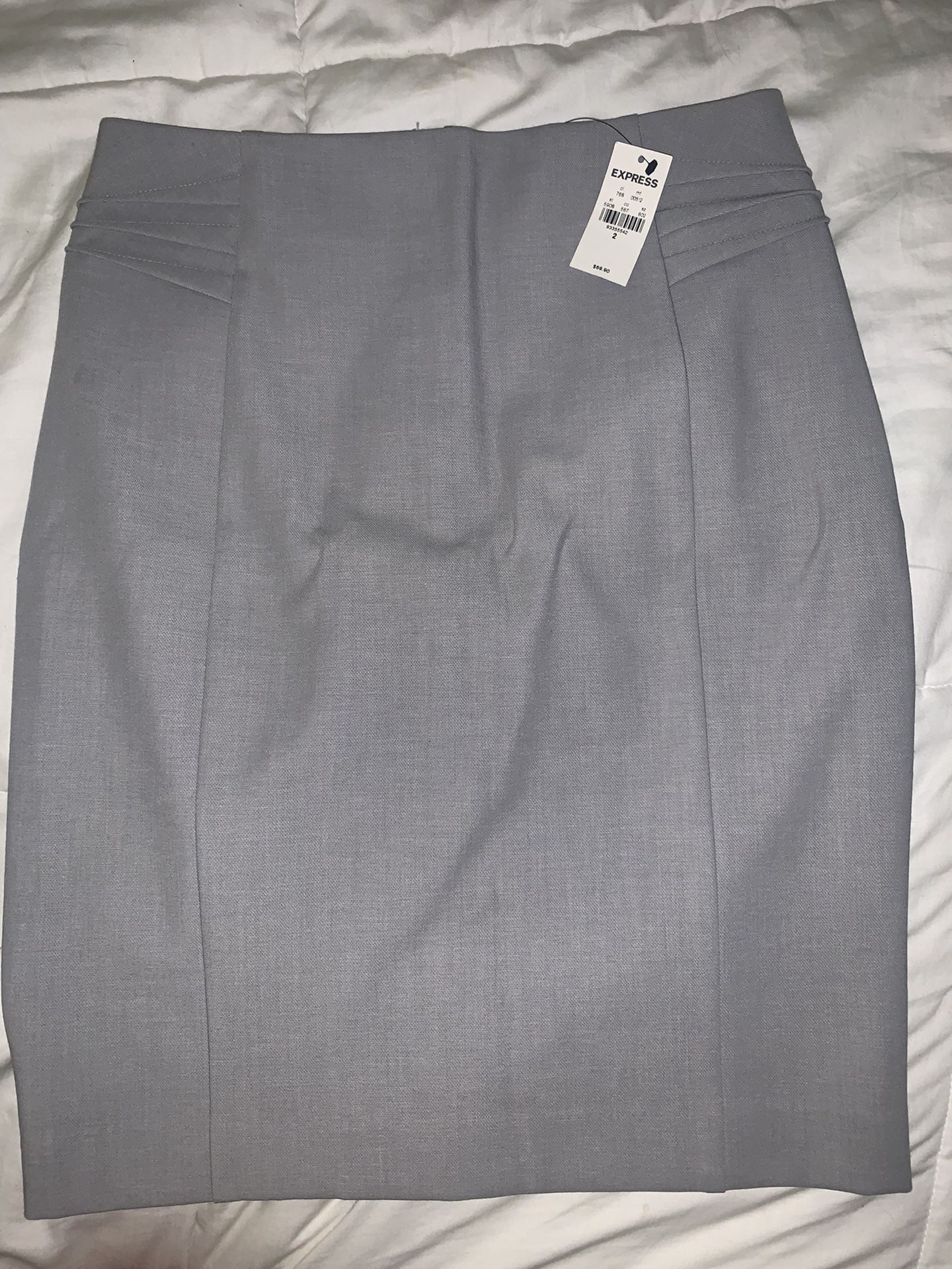 EXPRESS Gray Pencil Skirt