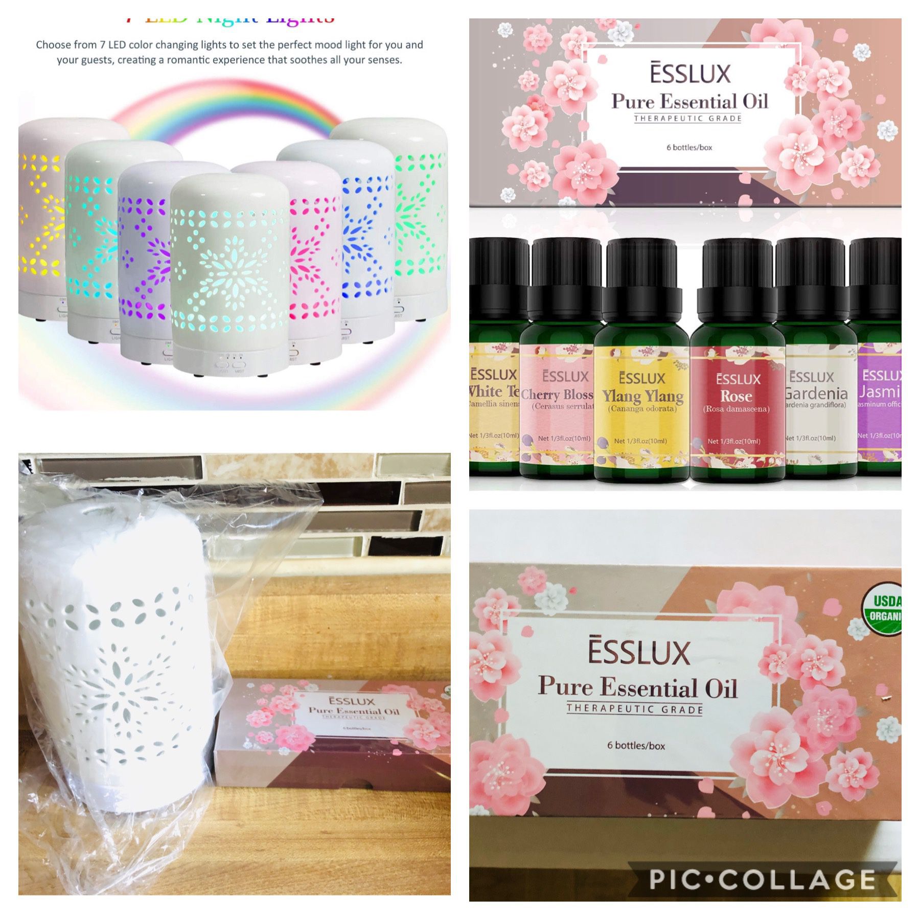 New Essential Oil Diffuser & 6 Essential Oils(cash & pick up only)