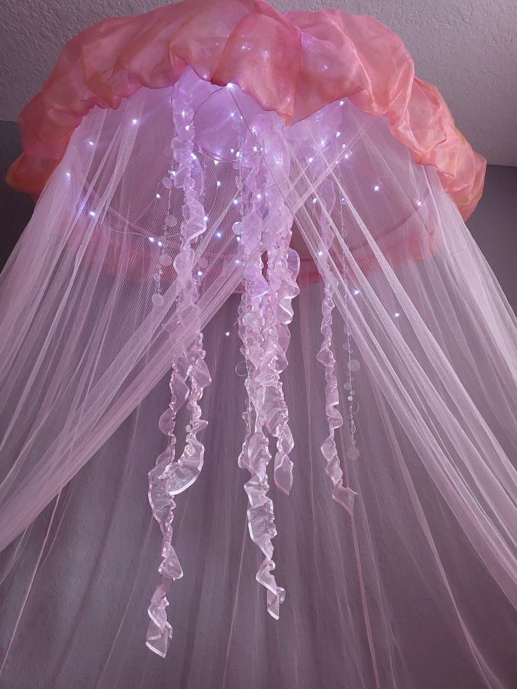 Aquaglow Jellyfish Light Up Canopy Pink