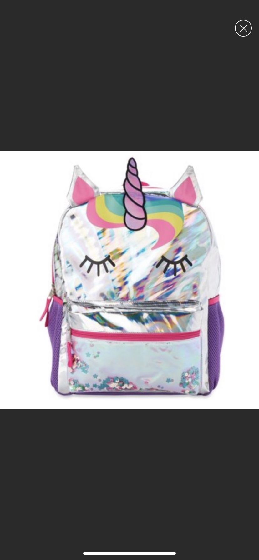 Girls Unicorn Sparkle Backpack