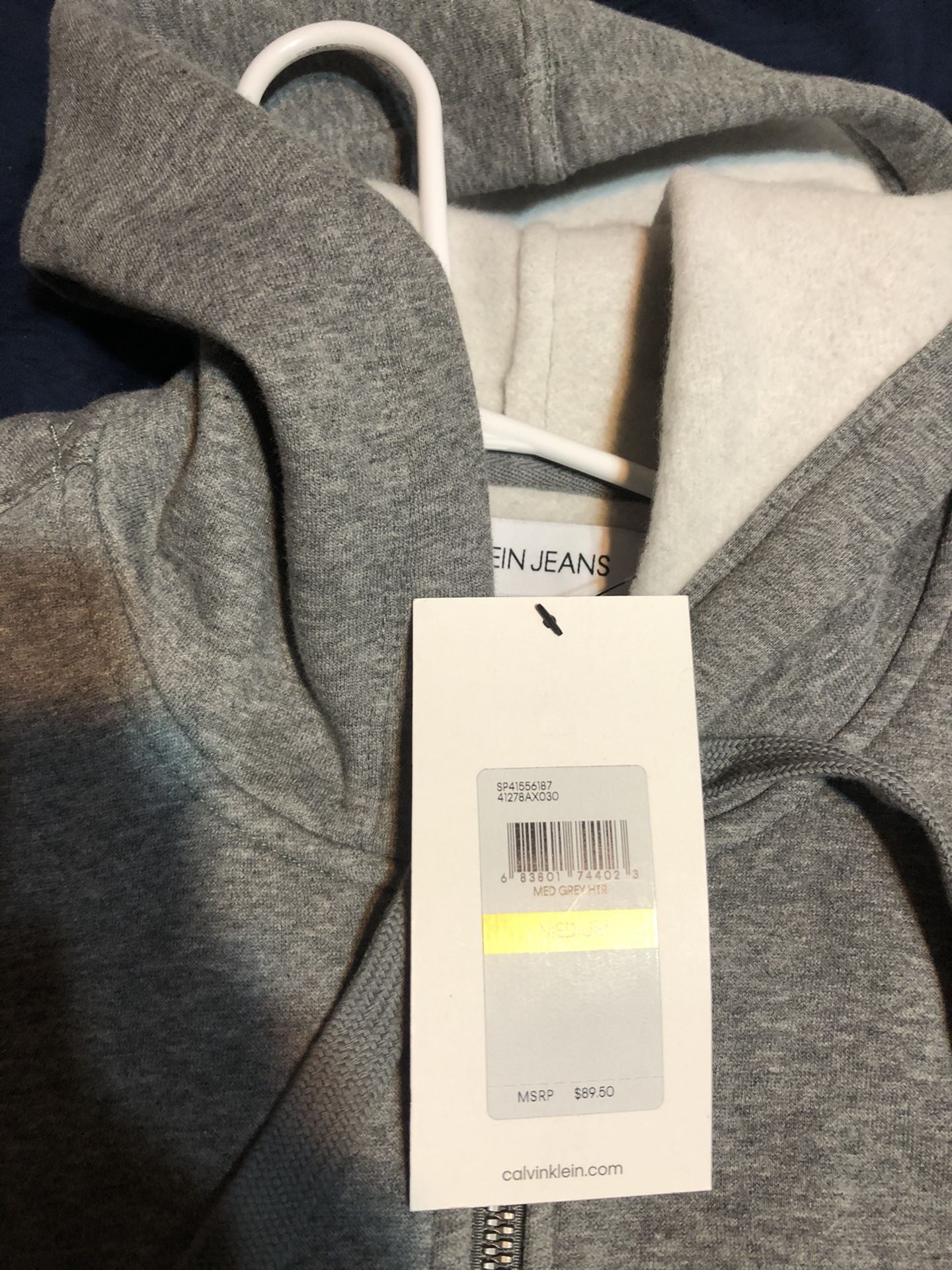 BRAND NEW Calvin K Zip Up Hoodie