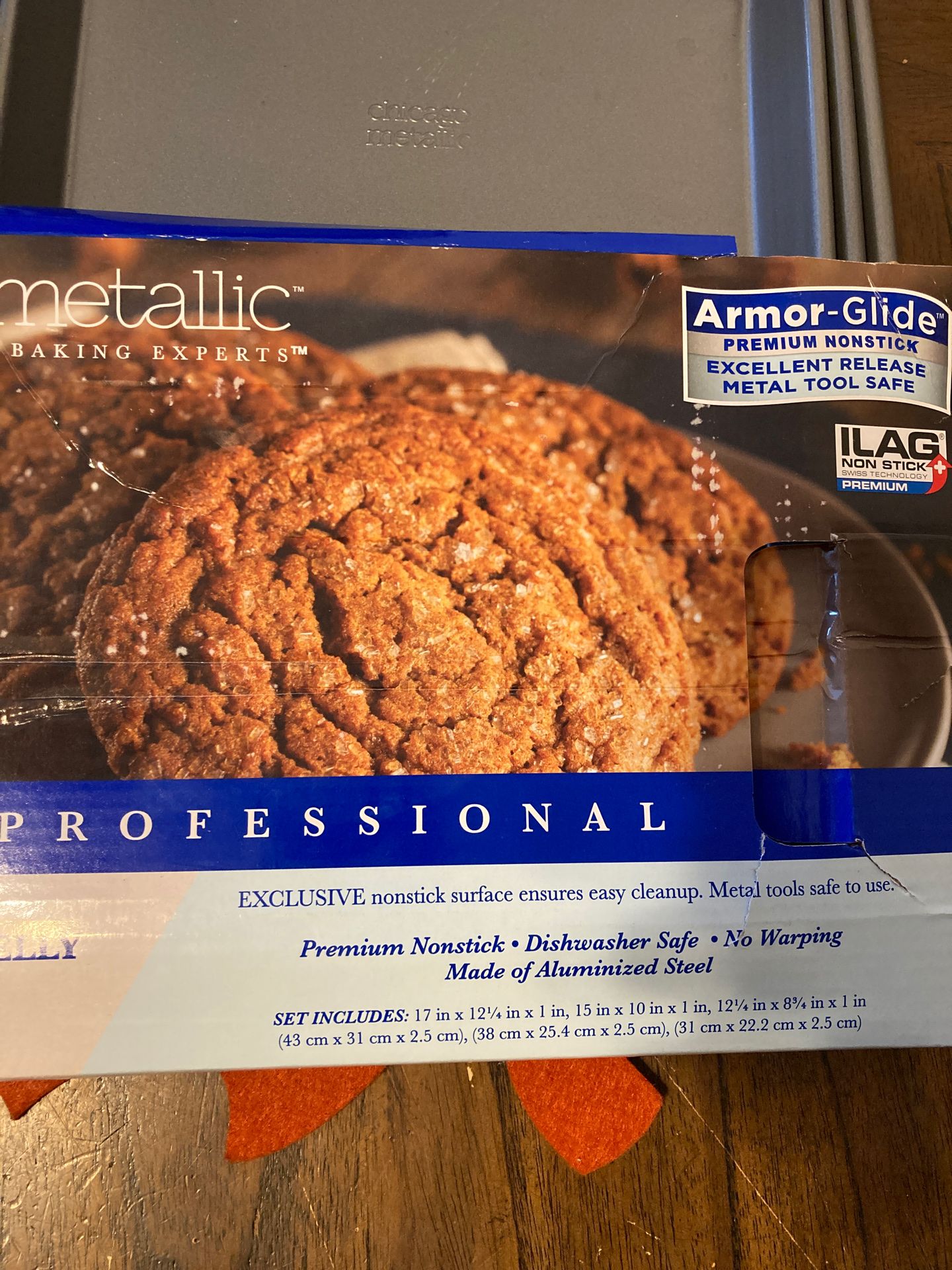 3 pieces cookie / Jelly Roll pan set