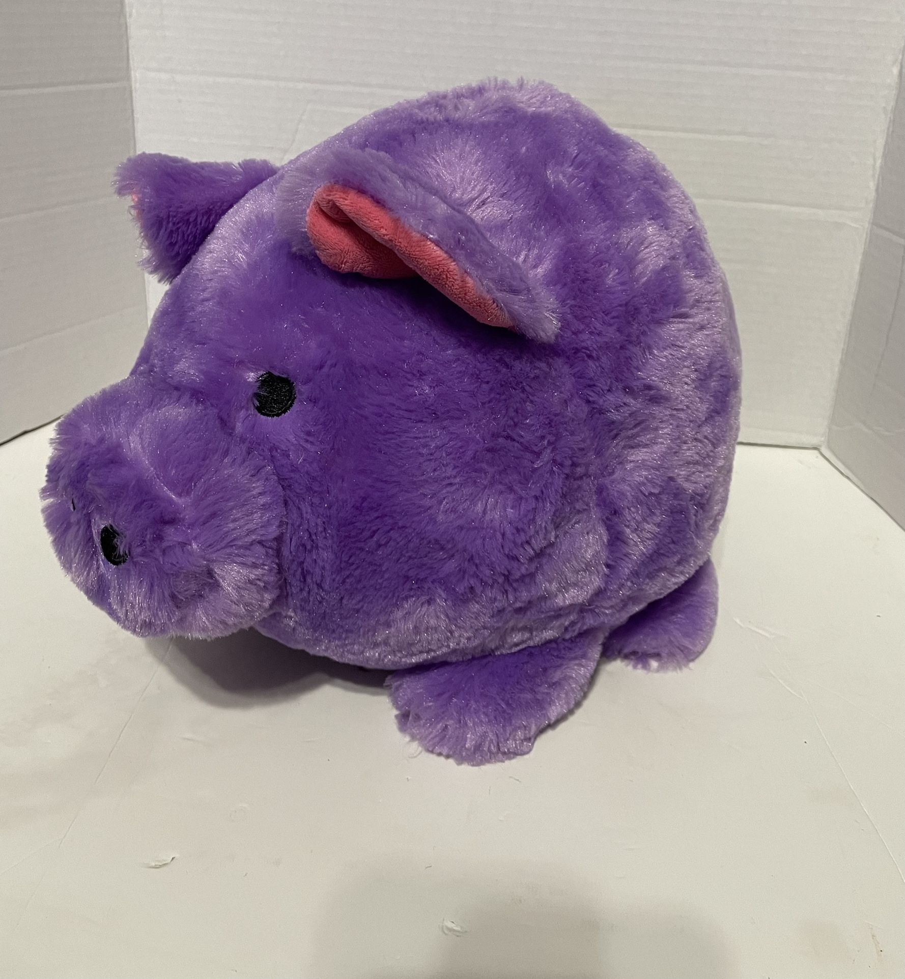 Purple Piggy Bank Stuffed Animal Plush Pig FAB NY