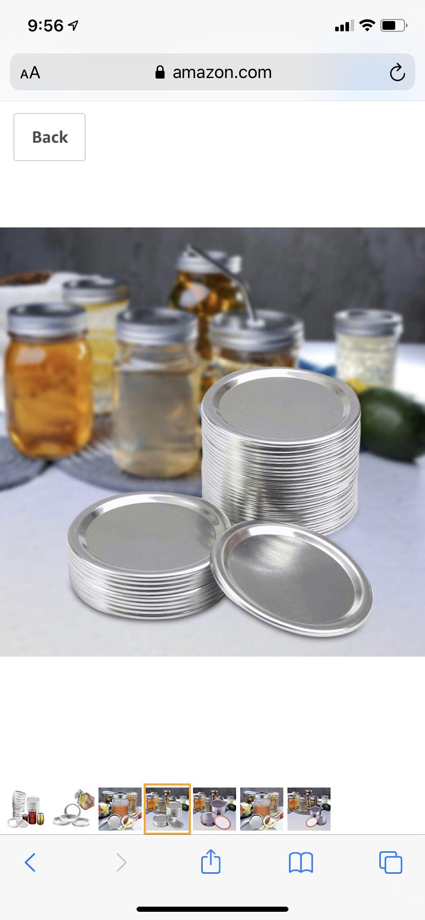12 Pack Canning Jar Lids, Reusable Lids Leak Proof Secure Mason Storage Caps, Stainless Steel Regular Canning Jar Lid & Regular Mouth Mason Jar Bands