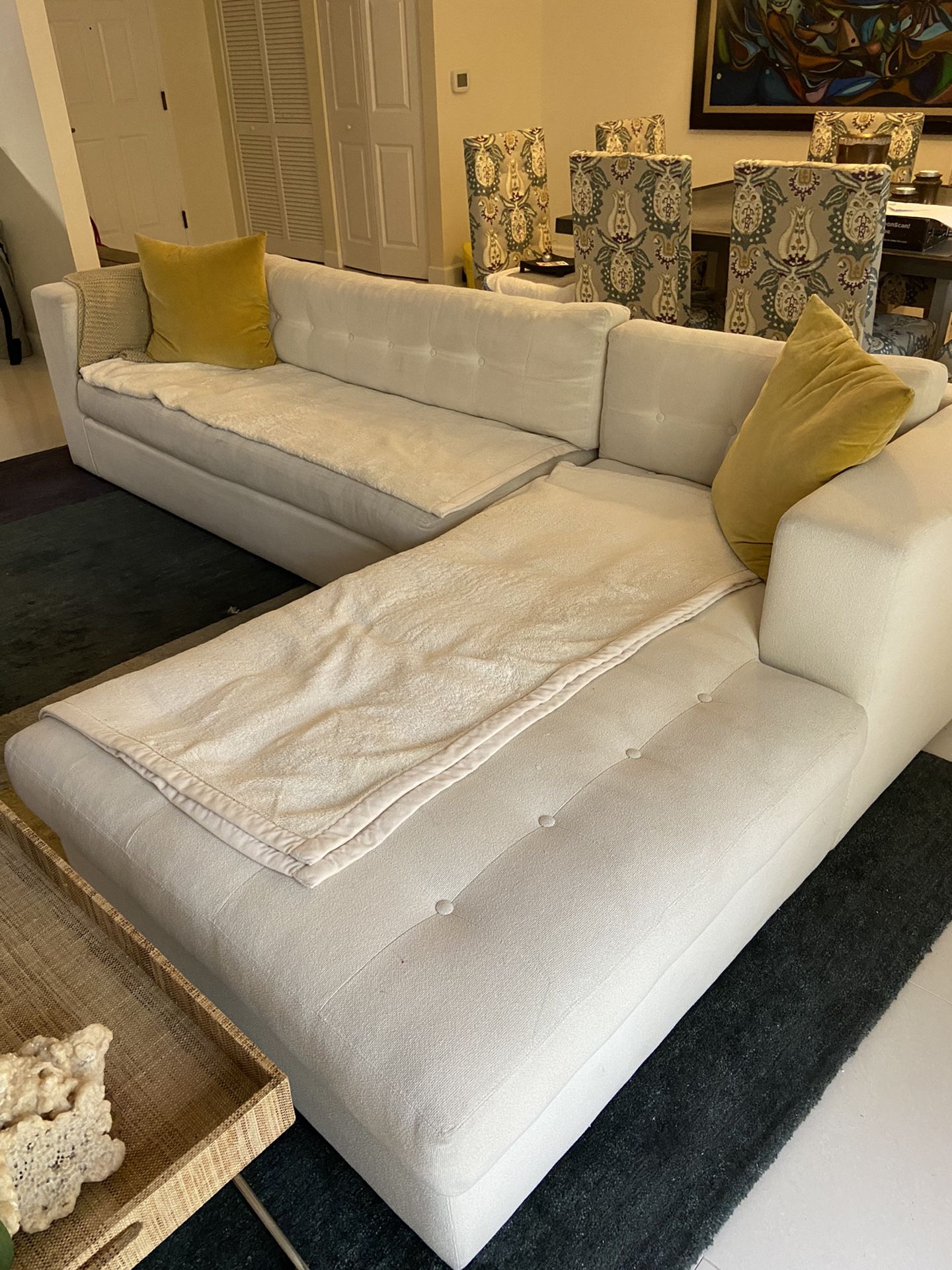 Large High End Sofa - Goose feathers' cushions