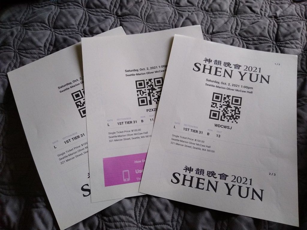 Shen Yun Tickets! October 2nd * Face Value