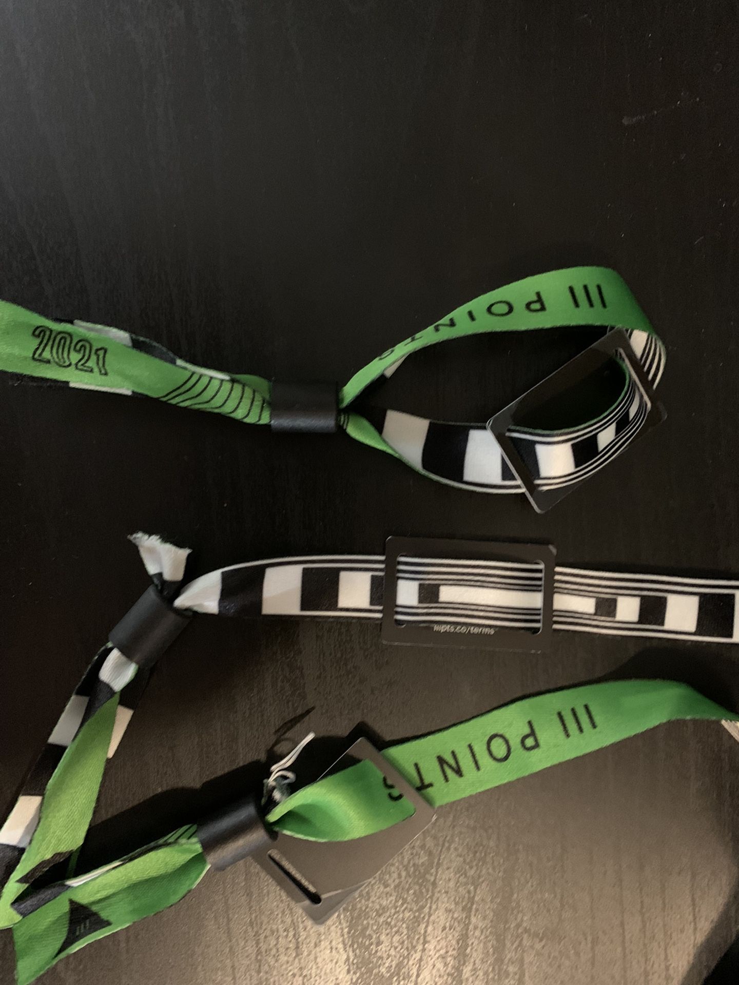 III POINTS WRISTBANDS GOOD FOR SATURDAY