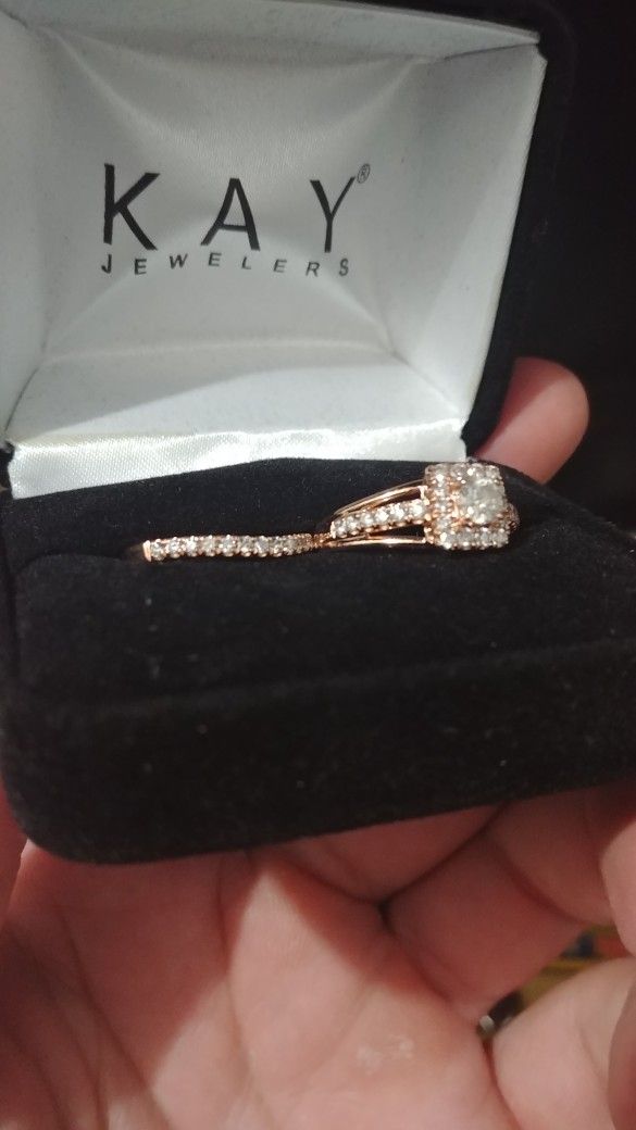 Rose Gold Wedding Set