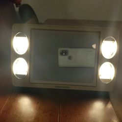 Vanity Lighted Mirror With Magnification Thumbnail