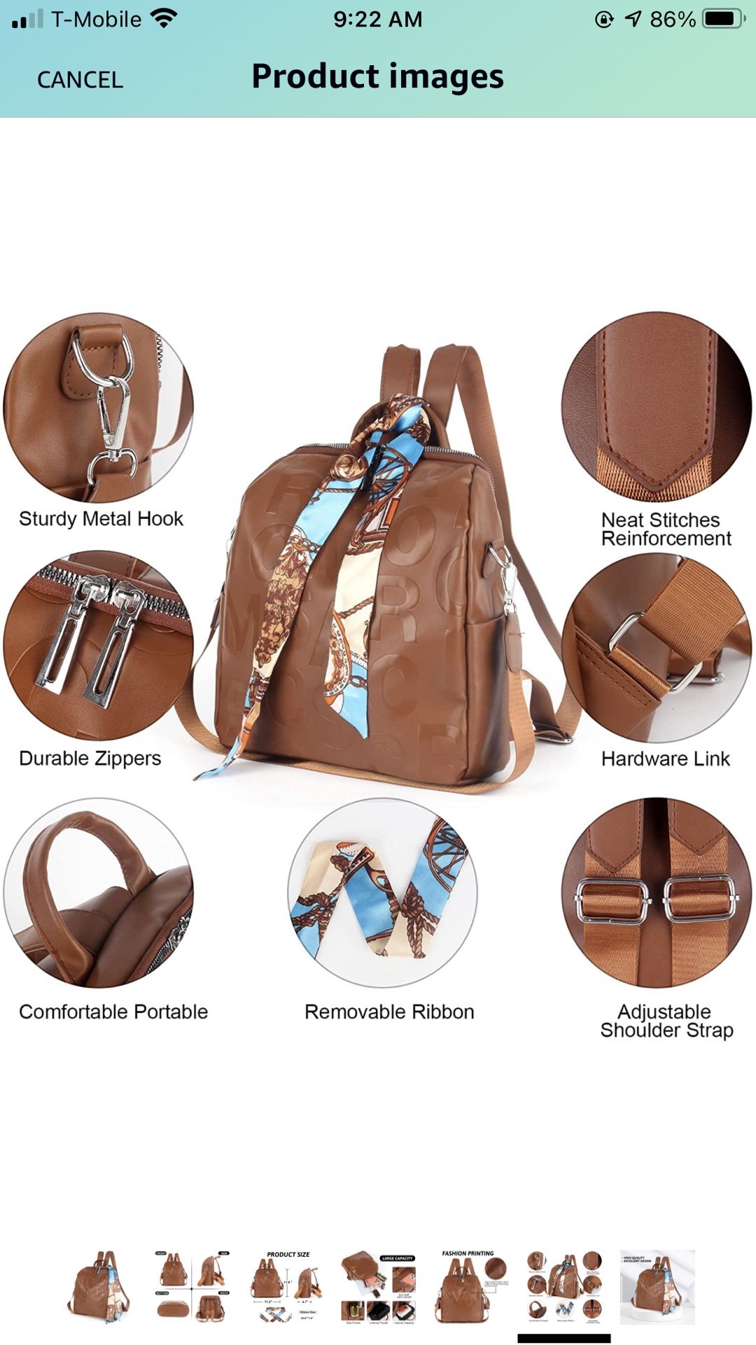 Women's Fashion Backpack Purse Waterproof PU Leather Multipurpose Small Daypacks Purse for Teen Girls Travel Convertible Satchel Handbags and Shoulder