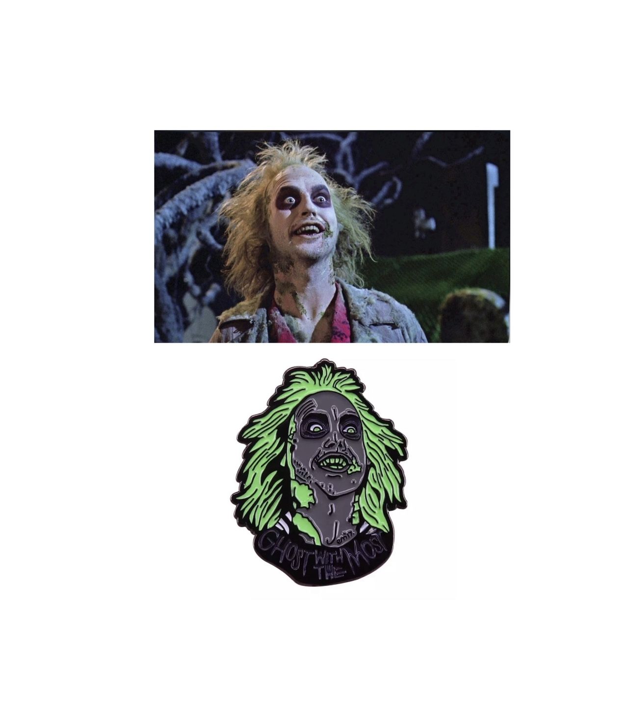 Beetle juice Pin Brooch New