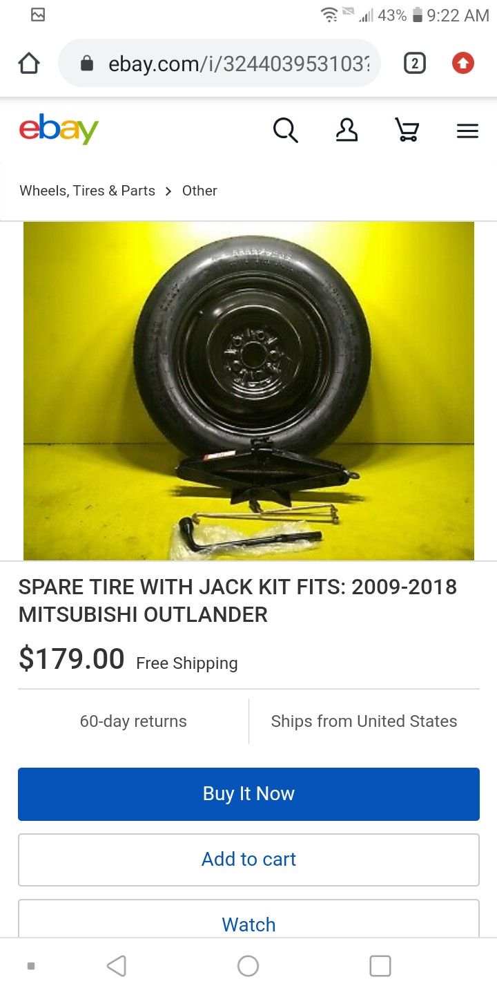 Goodyear Spare Tire And Jack From Mitsubishi outlander Sport