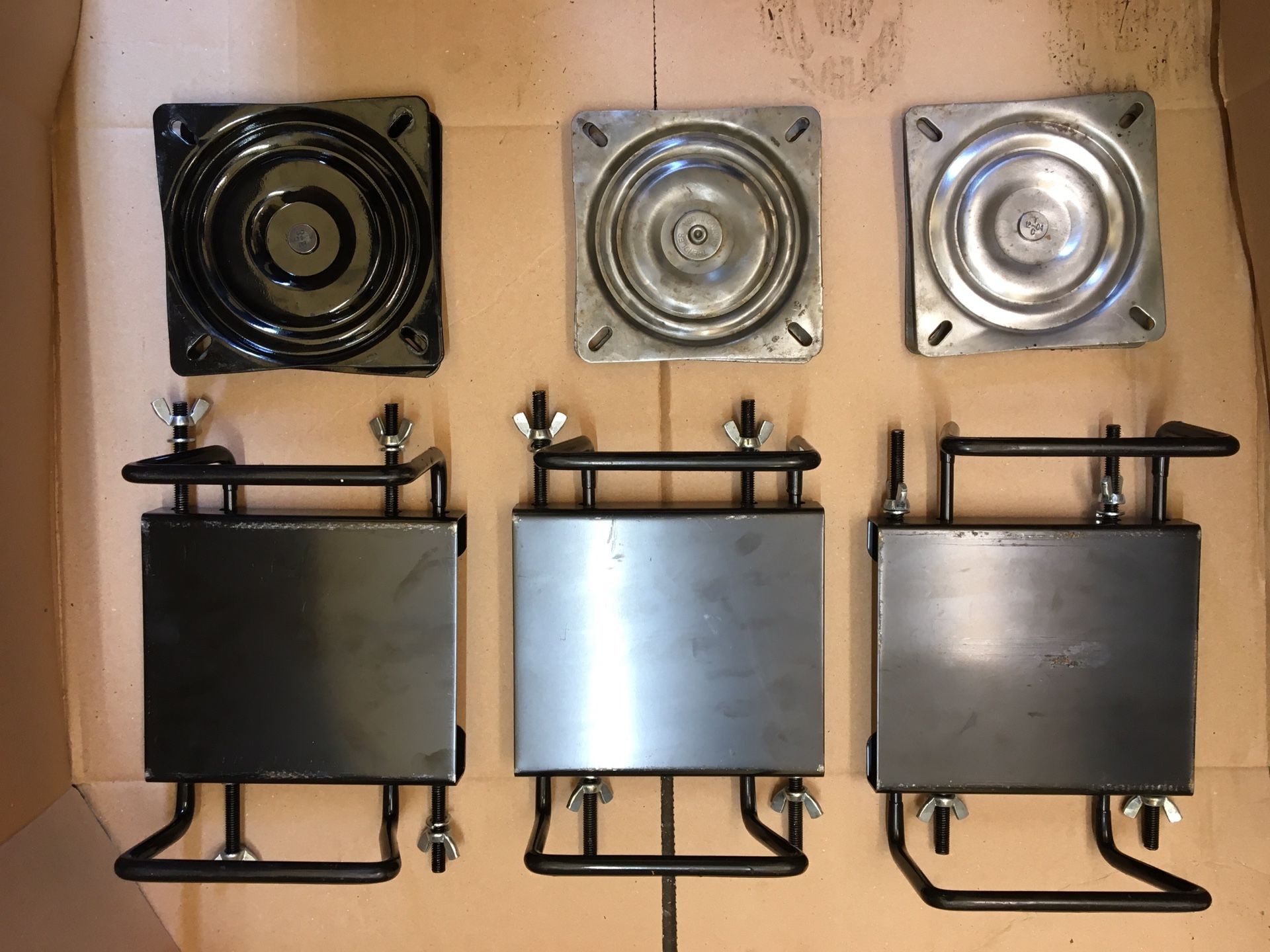 3 Boat seat brackets, clamps with swivels. pending for Sale in Olympia, WA OfferUp