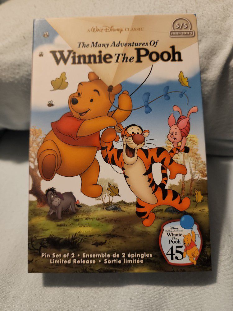 Disney Trading Pin Set. Winnie The Pooh Vhs Pin Set
