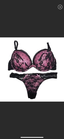 36D & Large Women Hers by Herman Pink Bra and Panty Set