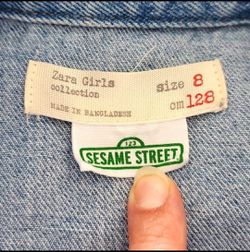 Zara Kids x Sesame Street Denim Jacket Thumbnail
