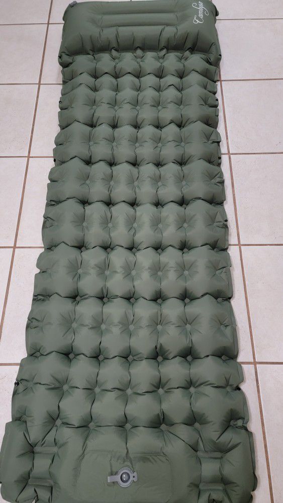 CAMBYSO Sleeping Pad Camping Mattress Built-in Air Pillow Quick Inflated and Deflated Sleeping Mat