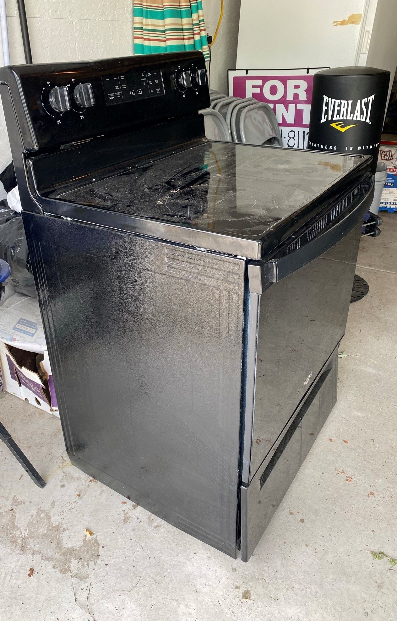 Black Whirlpool Electric Stove*