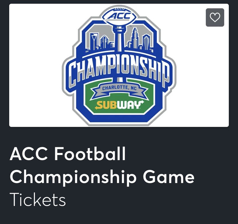 4 ACC Championship tickets