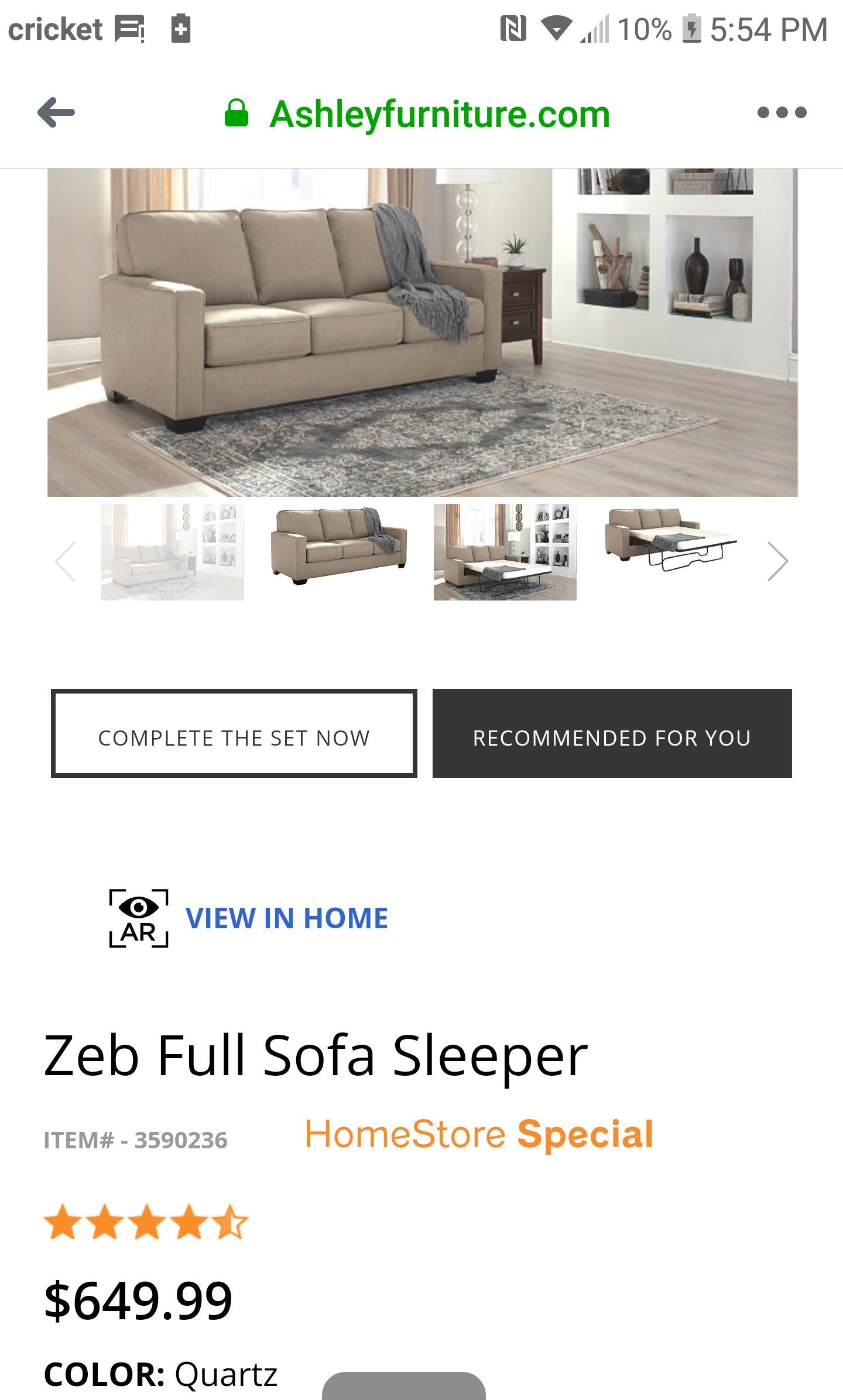 Ashley Sofa Sleeper
