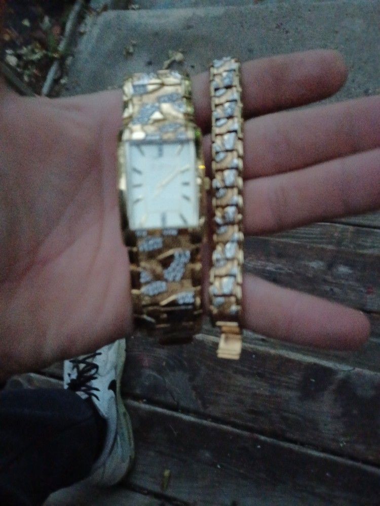 Mens Watch With Matching Bracelet
