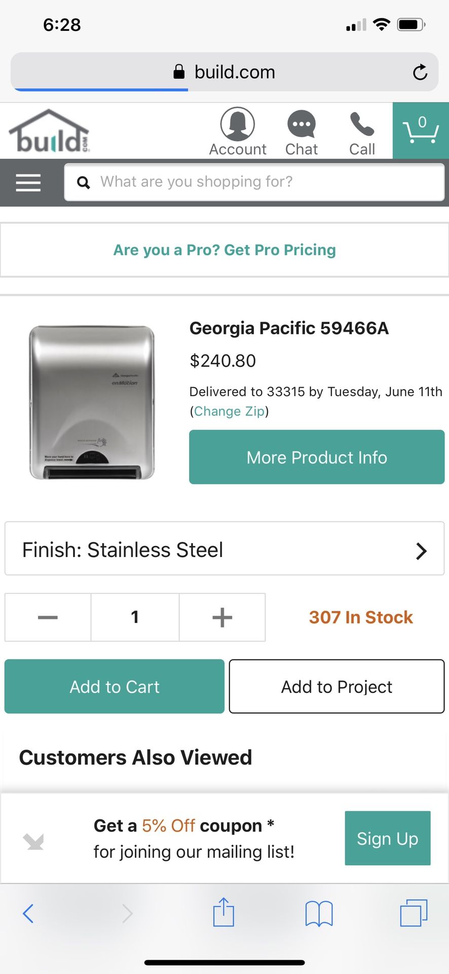 EnMotion pacific model 59466 stainless steel automatic