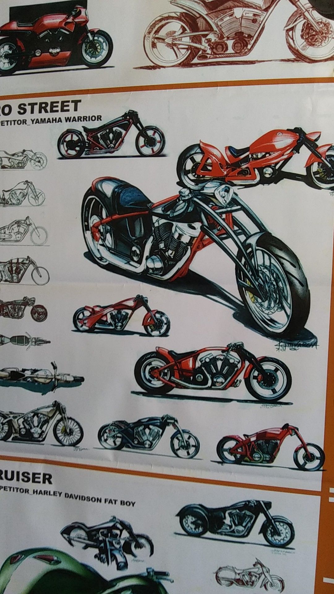 Harley-Davidson, Indian. Motorcycle poster